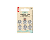 6 Annäh-Druckknöpfe MS silberfarbig VENO - 13 mm - 210114
